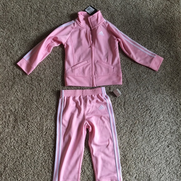 pink adidas jogging suit